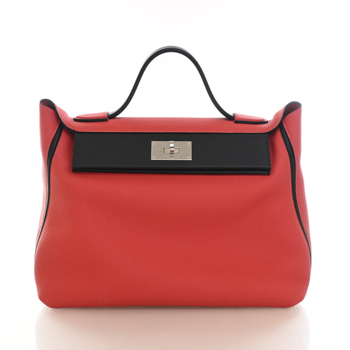 Hermes Rouge Pivoine Clemence 24/24 35