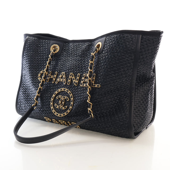 Chanel Small Raffia Deauville Tote