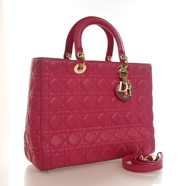 Christian Dior Large Lambskin Lady Dior