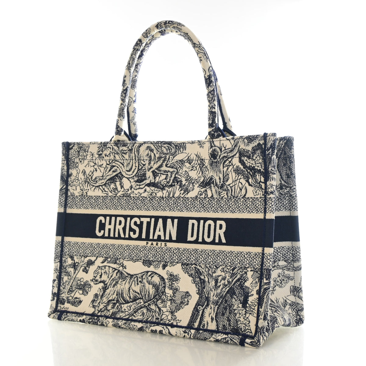 Pre-Owned Christian Dior Book Tote Medium Toile De Jouy, front view, photo 3 of 15