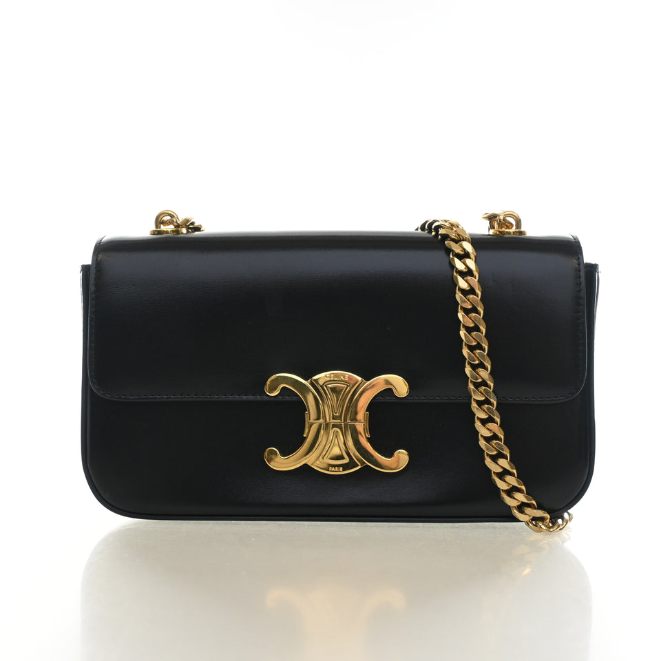 Celine Calfskin Claude Chain Shoulder Bag