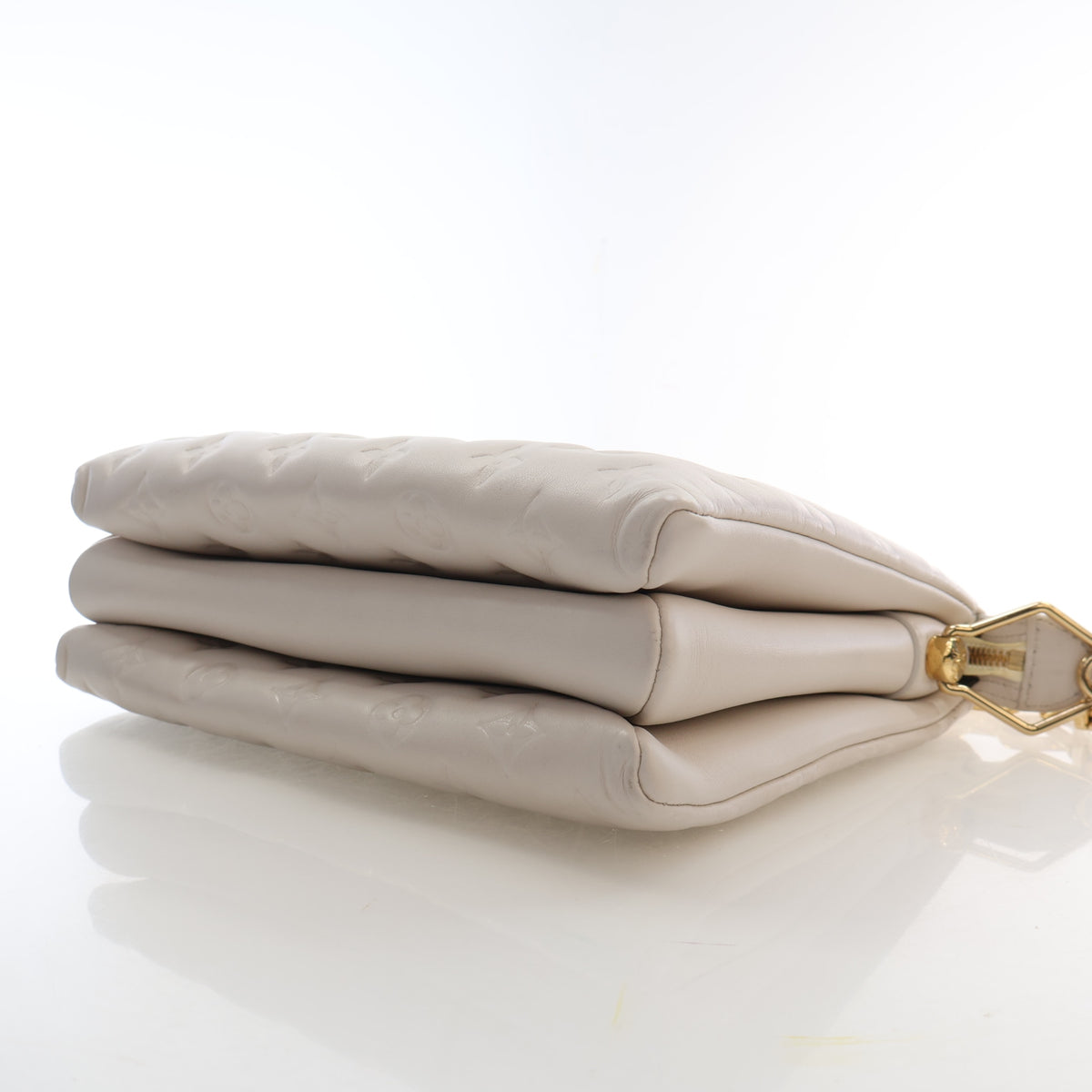 Pre-Owned Louis Vuitton PM Lambskin Monogram Coussin, side profile, photo 6 of 18