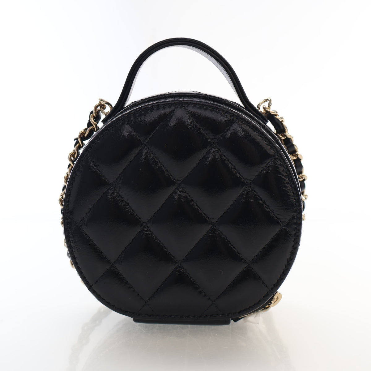 Pre-Owned Chanel Vanity Case Small Lambskin Round Handle With Care, front view, photo 11 of 16