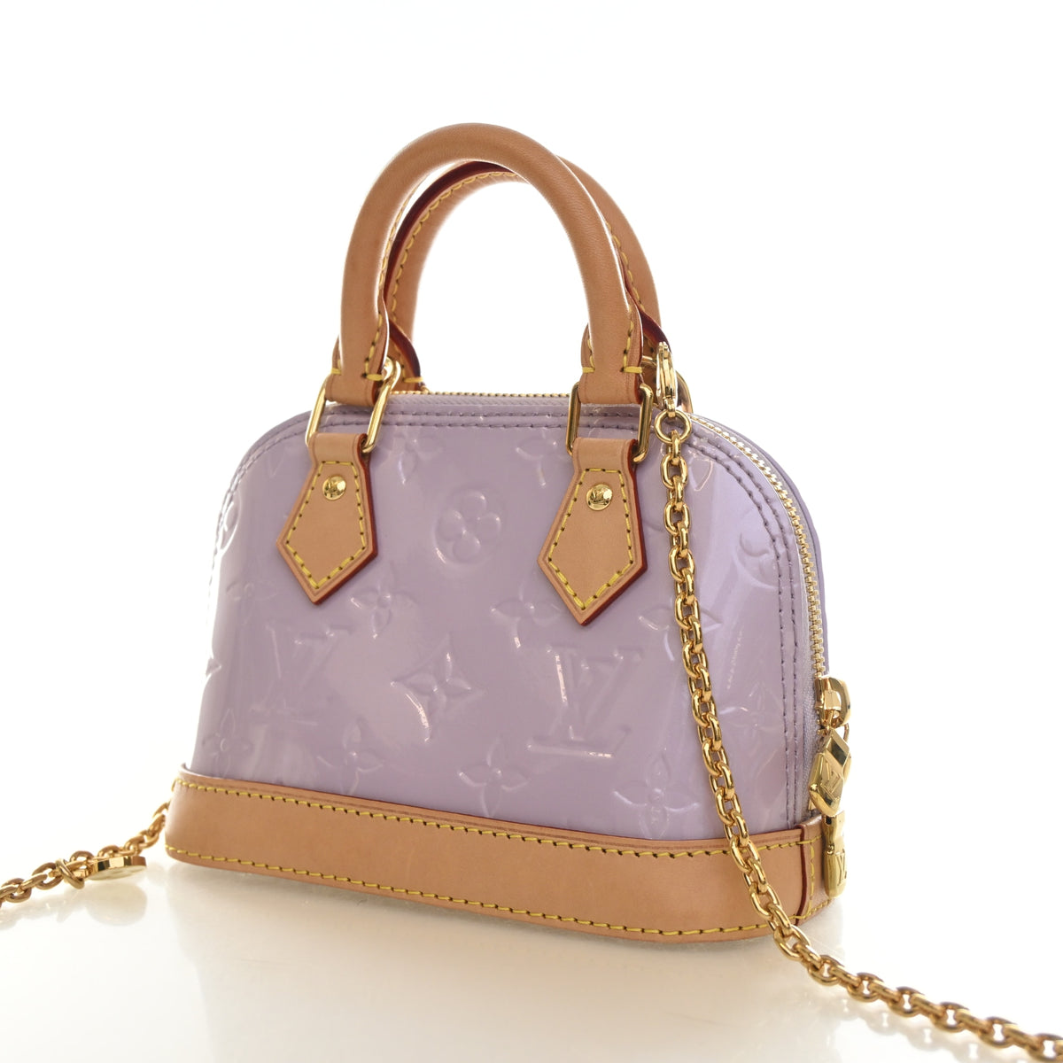 Pre-Owned Louis Vuitton Alma Nano Monogram Vernis, front view