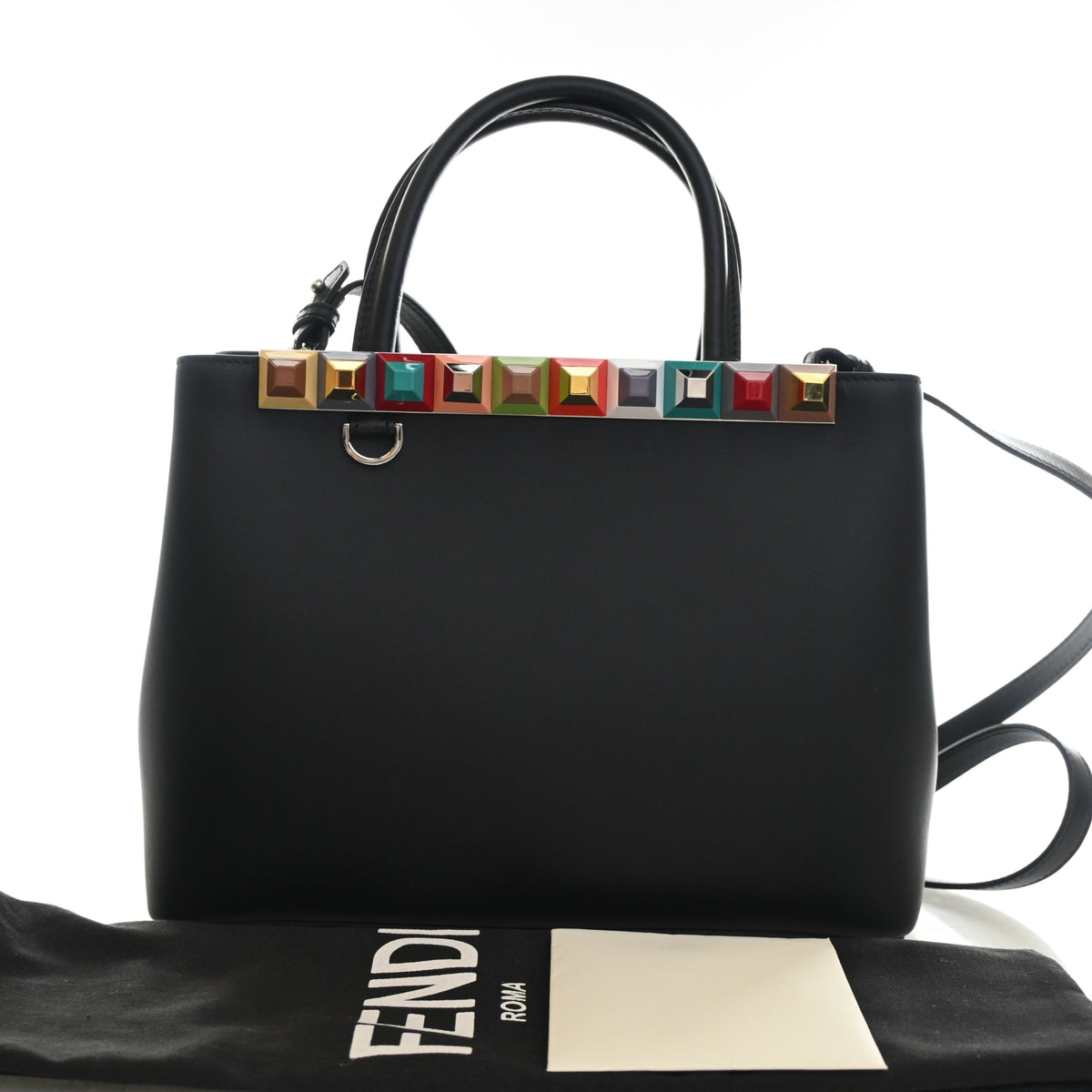 Pre-Owned Fendi Tote Petite Calfskin 2jours, front view, photo 13 of 13