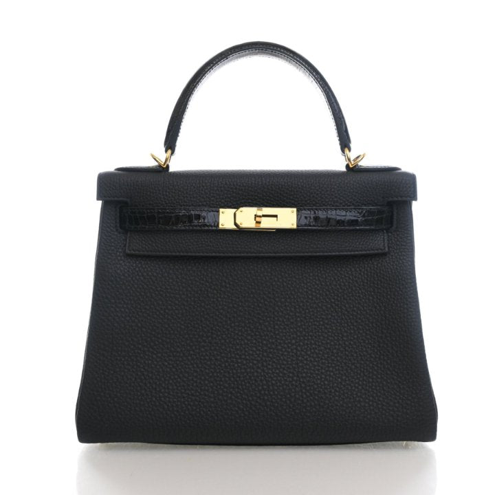 Hermes Noir Togo Touch Kelly 28