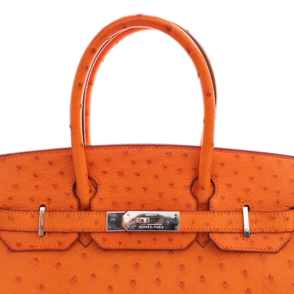 Hermes Vintage Orange H Ostrich Birkin 30, photo 7 of 21