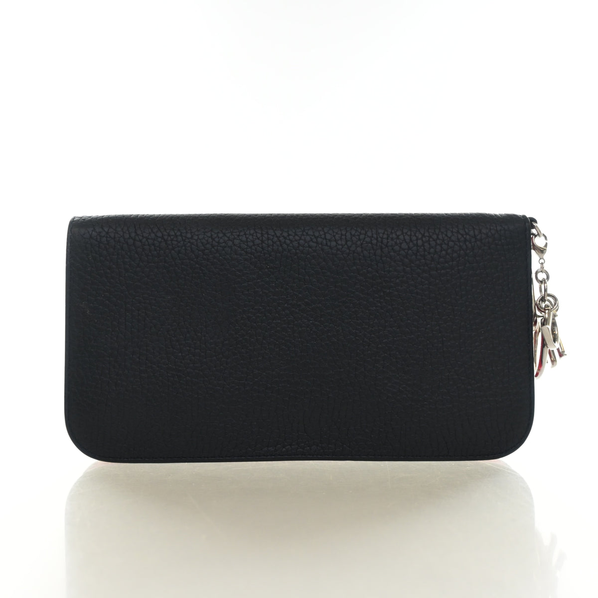 Pre-Owned Christian Dior Wallet Calfskin Zip Around, front view, authenticated at Luxe Du Jour