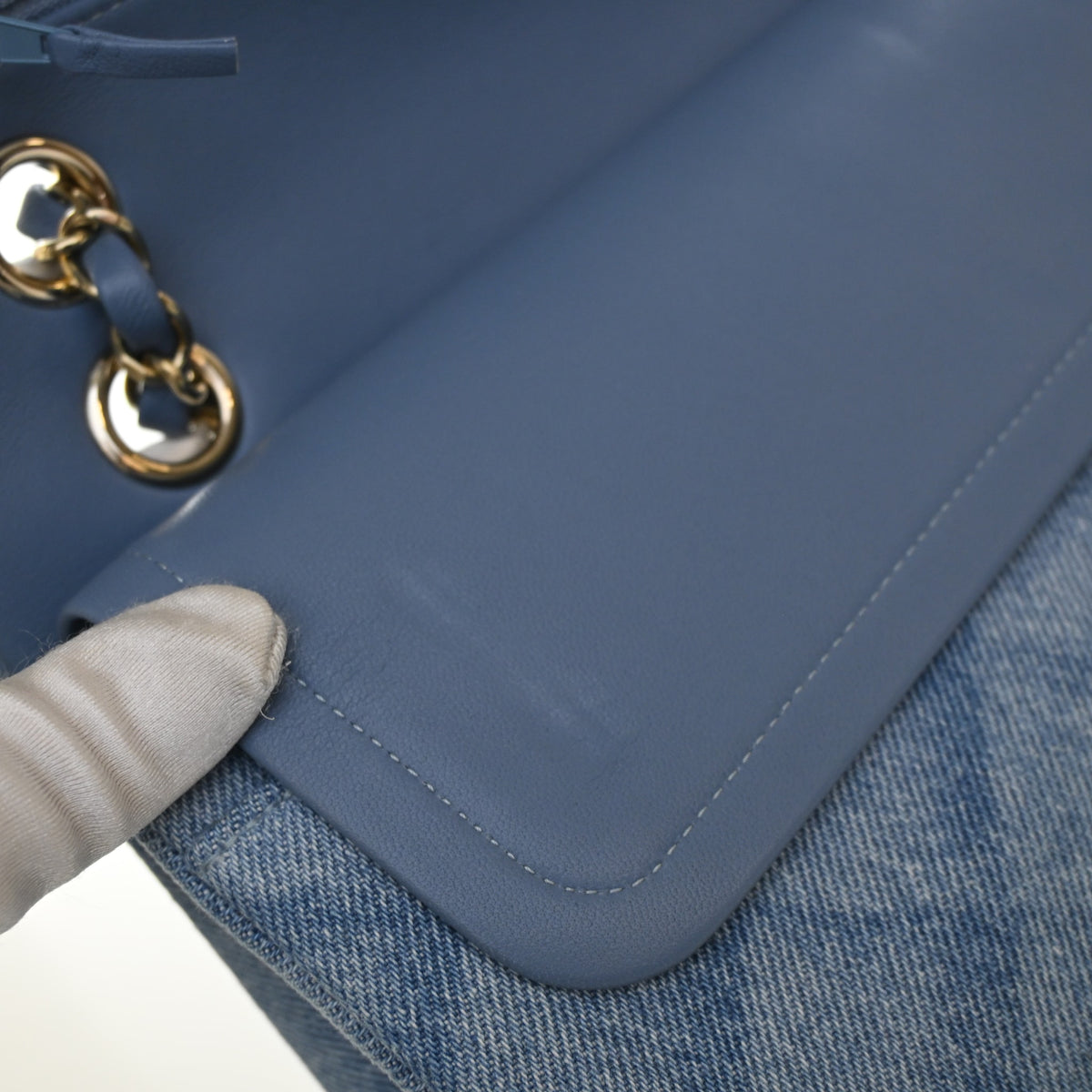 Chanel Medium Denim Classic Double Flap Bag, photo 15 of 17