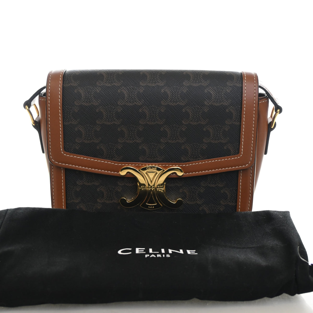 Celine Teen Triomphe Canvas Triomphe Flap Bag, photo 13 of 13