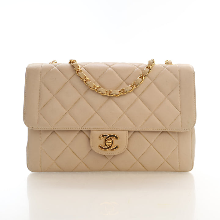 Chanel Vintage Medium Lambskin Classic Single Flap Bag