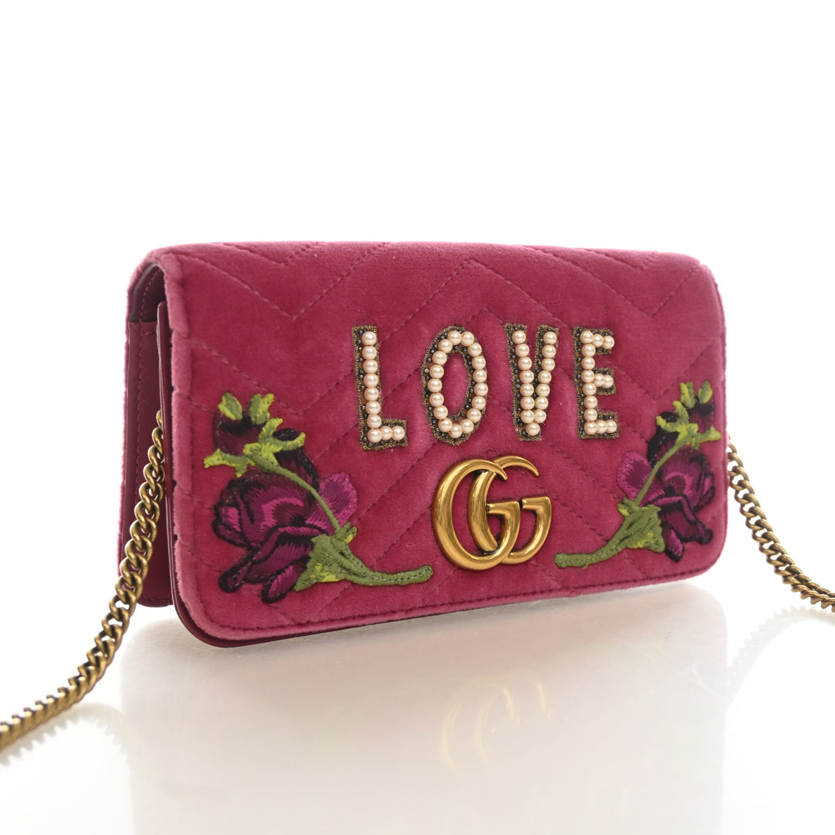 Gucci Mini Velvet GG Matelasse Shoulder Bag, photo 2 of 17