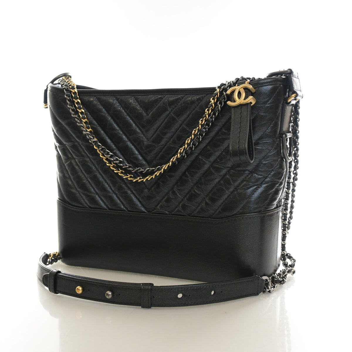 Pre-Owned Chanel Hobo Medium Aged Calfskin Gabrielle, front view, photo 3 of 16