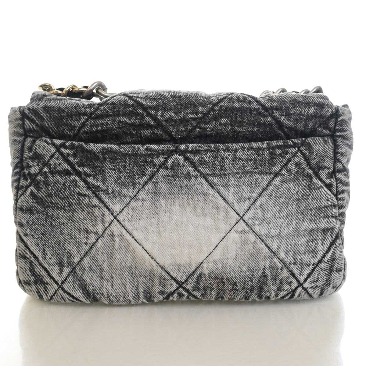 Pre-Owned Chanel 19 Flap Bag Medium Denim, front view