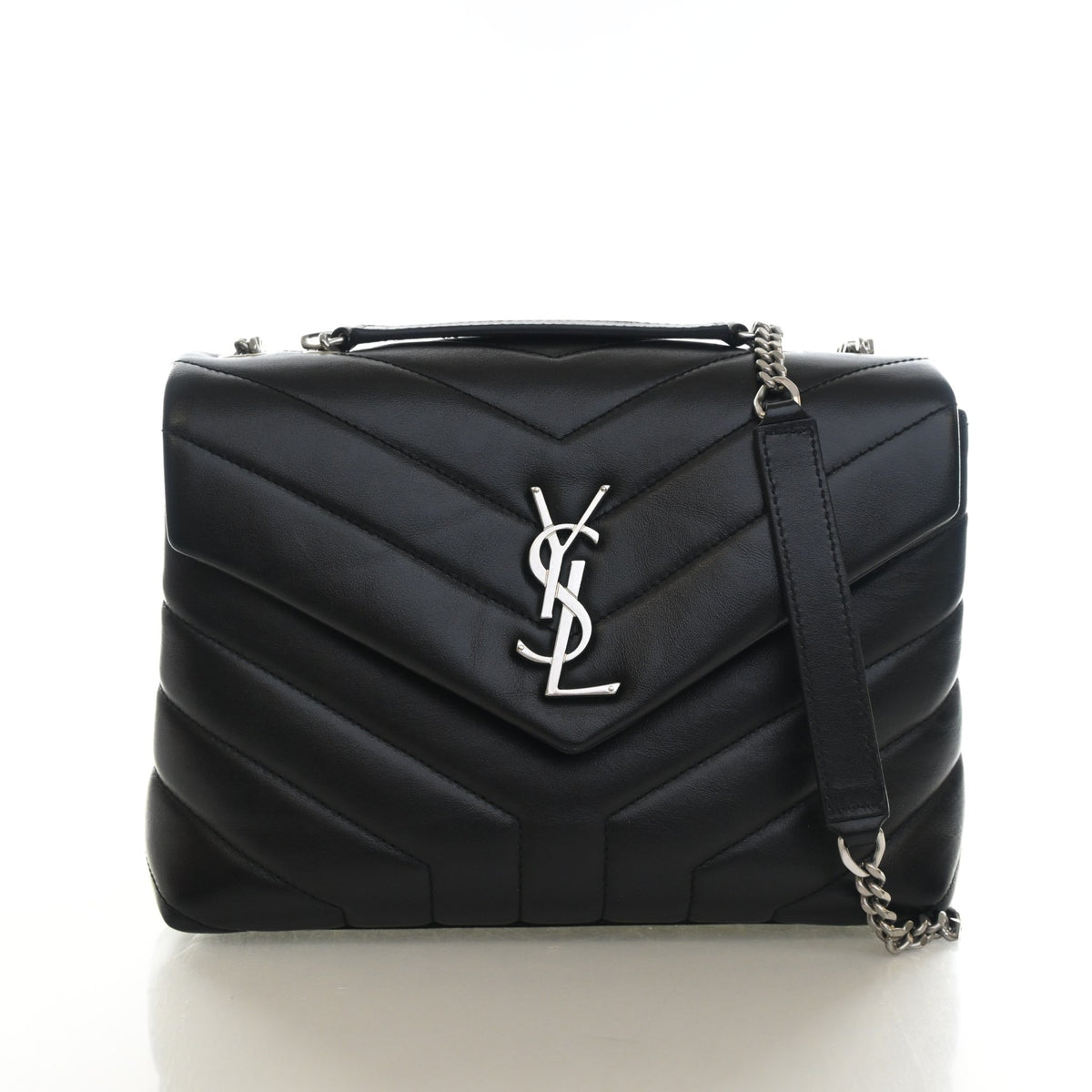 Pre-Owned Saint Laurent Loulou Small Calfskin, front view, authenticated at Luxe Du Jour