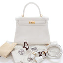 Hermes Blanc Swift Kelly 25