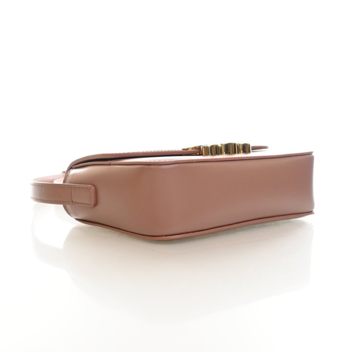 Pre-Owned Celine Flap Bag Nano Shiny Calfskin Triomphe, side profile