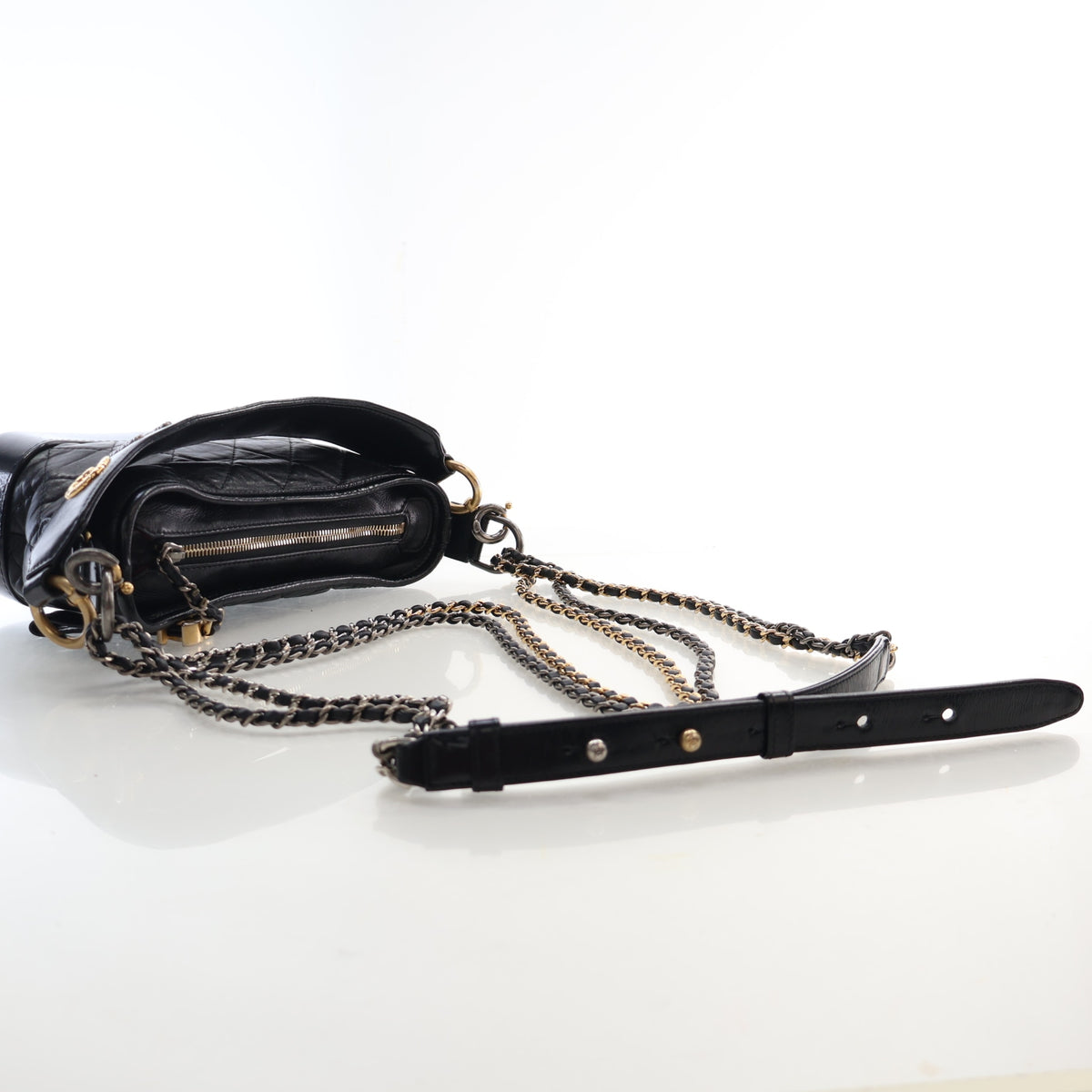 Pre-Owned Chanel Hobo Small Calfskin Gabrielle, side profile