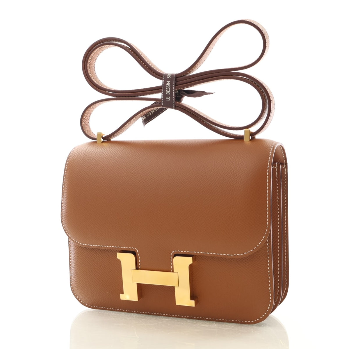Pre-Owned Hermès Constance 18 Gold Epsom Leather, front view