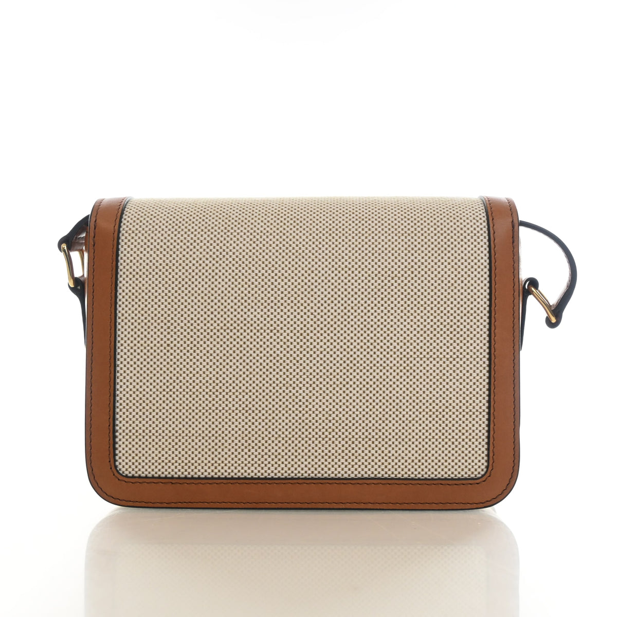Pre-Owned Celine Flap Bag Teen Mixed Fibers Triomphe, front view, photo 11 of 15