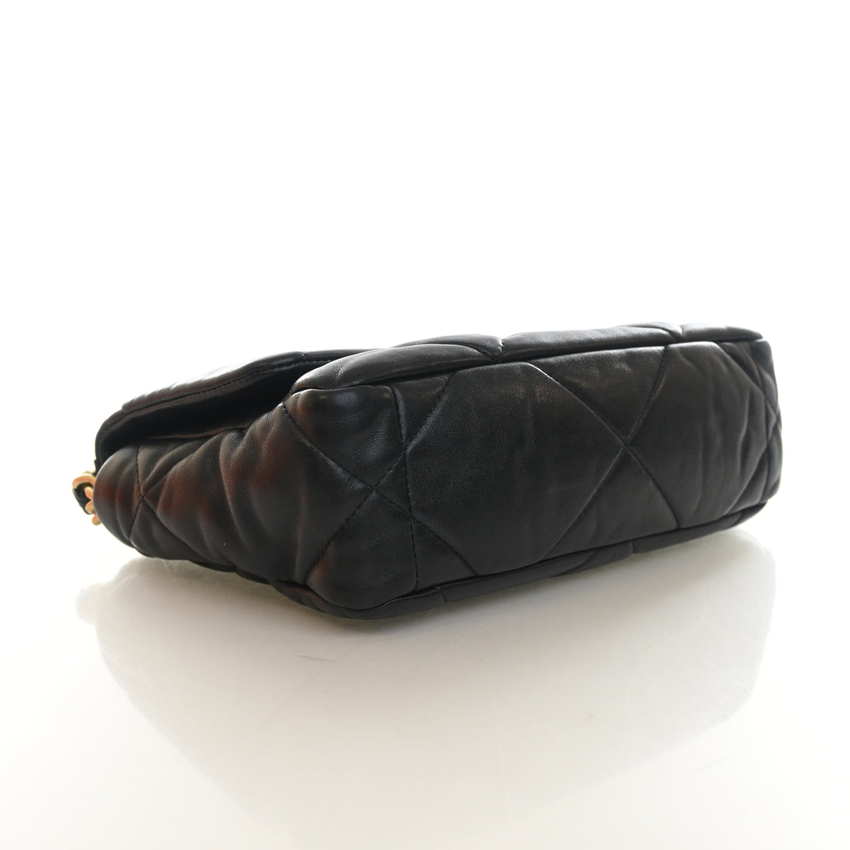 Pre-Owned Chanel 19 Flap Bag Medium Lambskin, base and feet view, photo 5 of 16