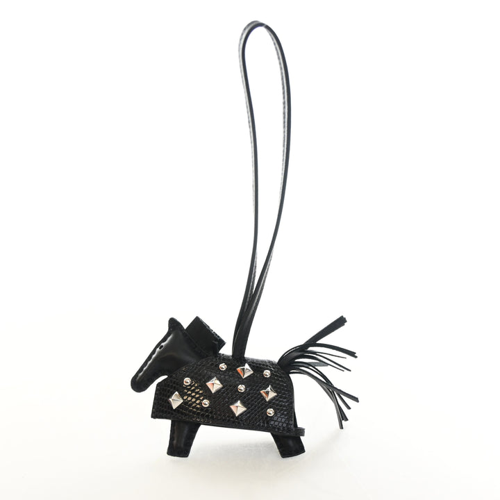 Hermes Noir Lizard Studded Rodeo Robeo Rock PM