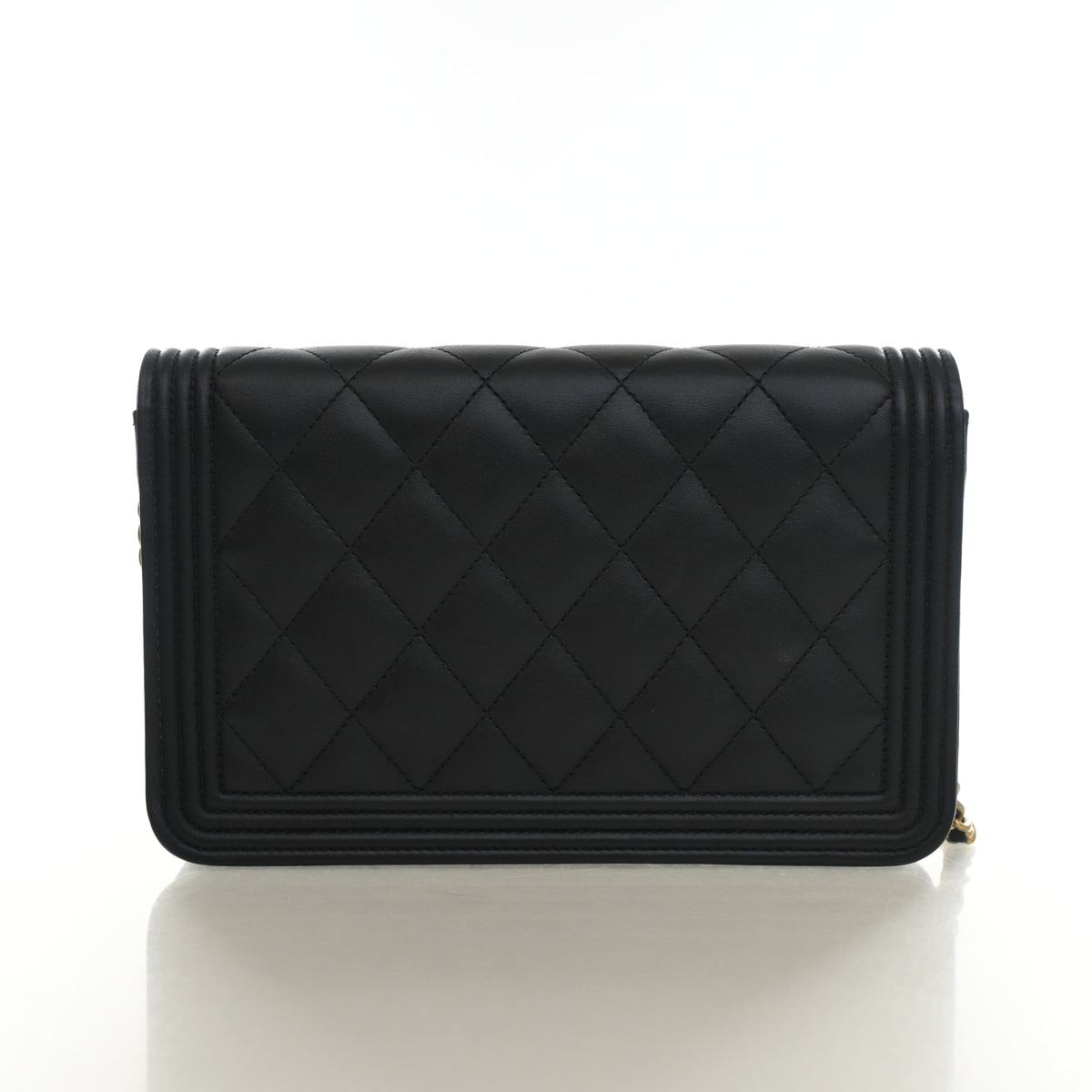 Pre-Owned Chanel Wallet On Chain Lambskin Boy WOC, front view, photo 10 of 16