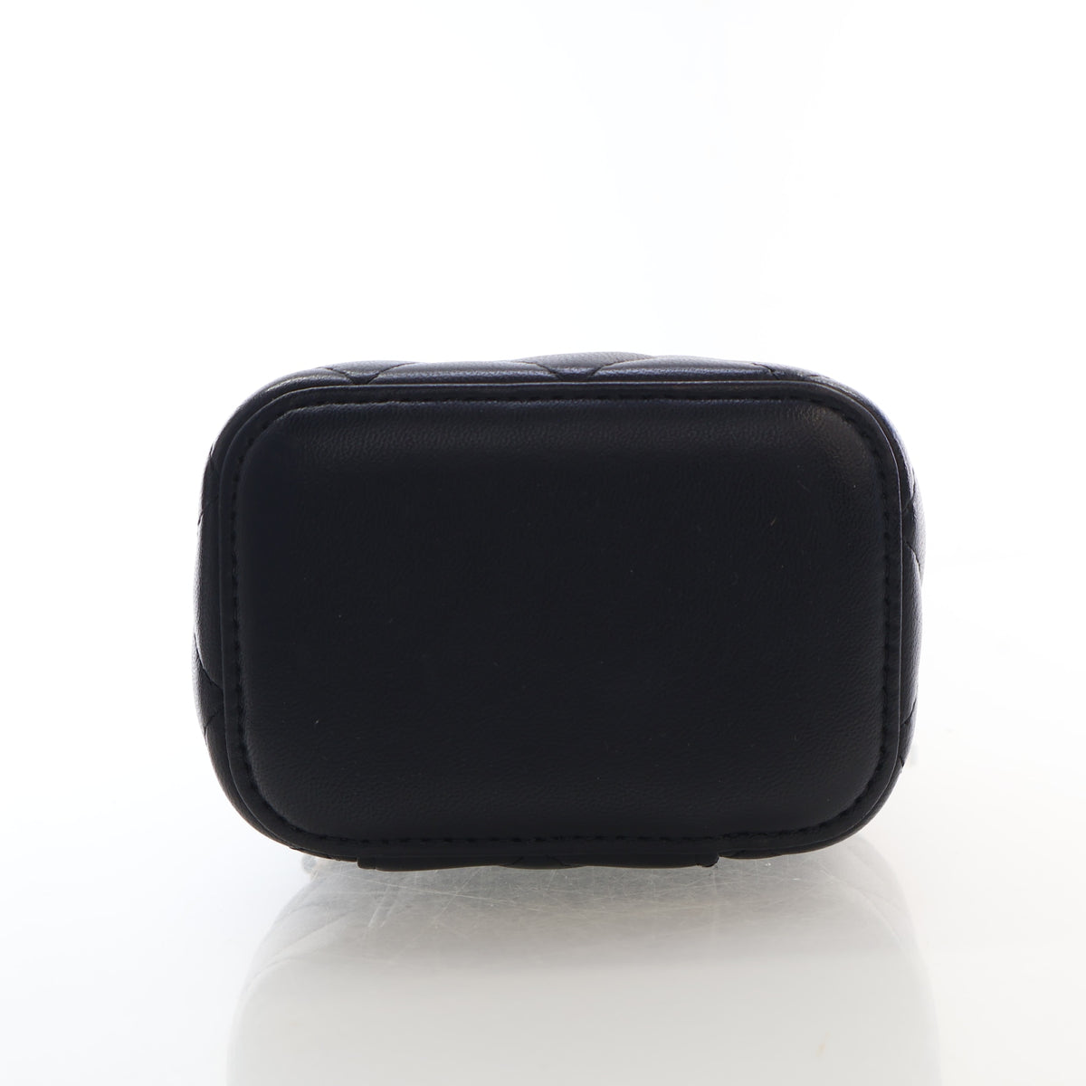 Pre-Owned Chanel Top Handle Mini Lambskin Classic Vanity With Chain, base and feet view, photo 9 of 18