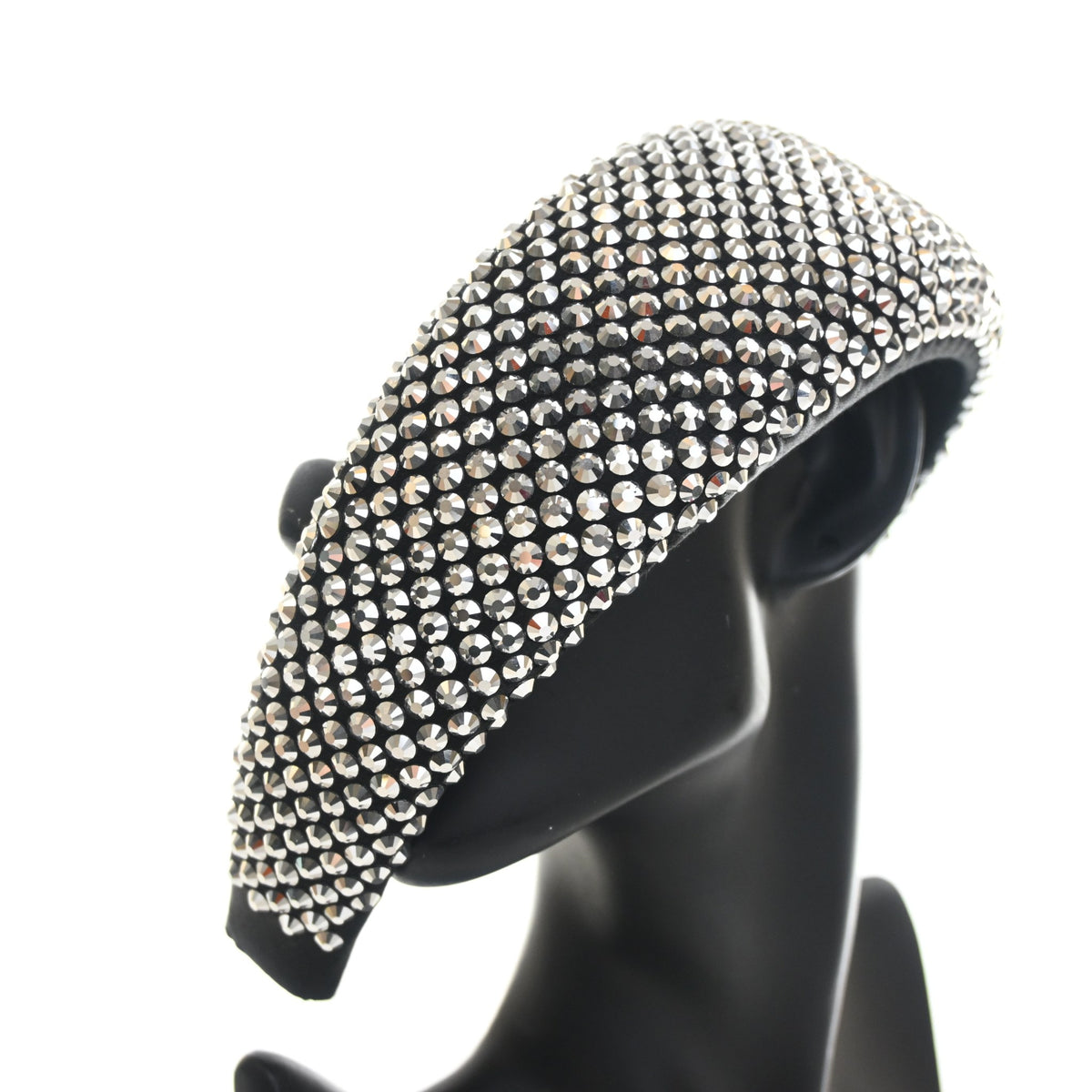 Pre-Owned Prada Crystal Wide Padded Headband, three-quarter view