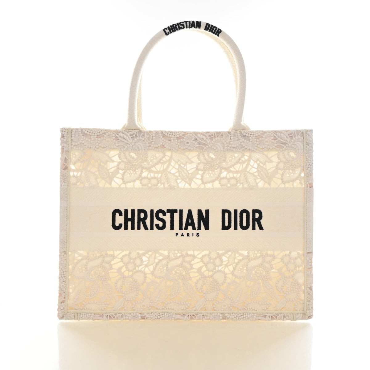 Christian Dior Medium Embroidered D Lace Book Tote, photo 1 of 15