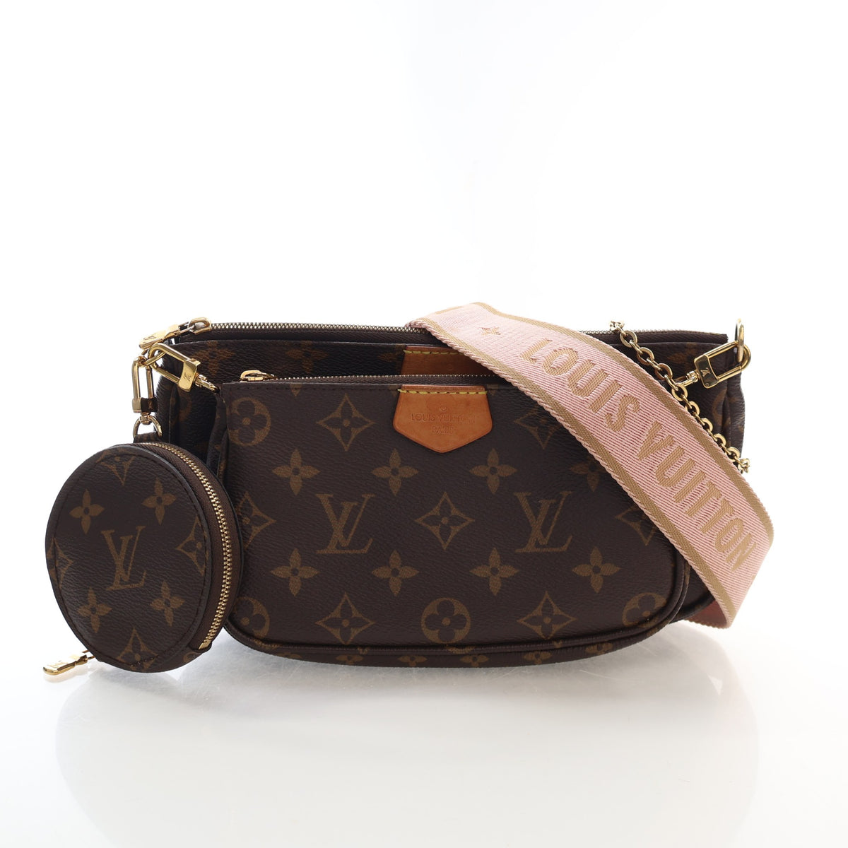 Pre-Owned Louis Vuitton Pochette Canvas Monogram Multi Bag, front view, authenticated at Luxe Du Jour