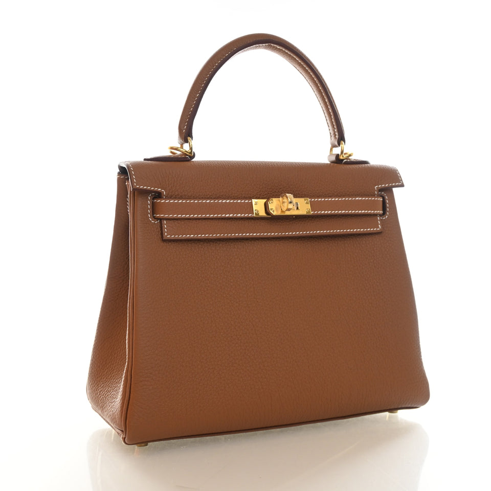 Hermes Gold Togo Kelly 25