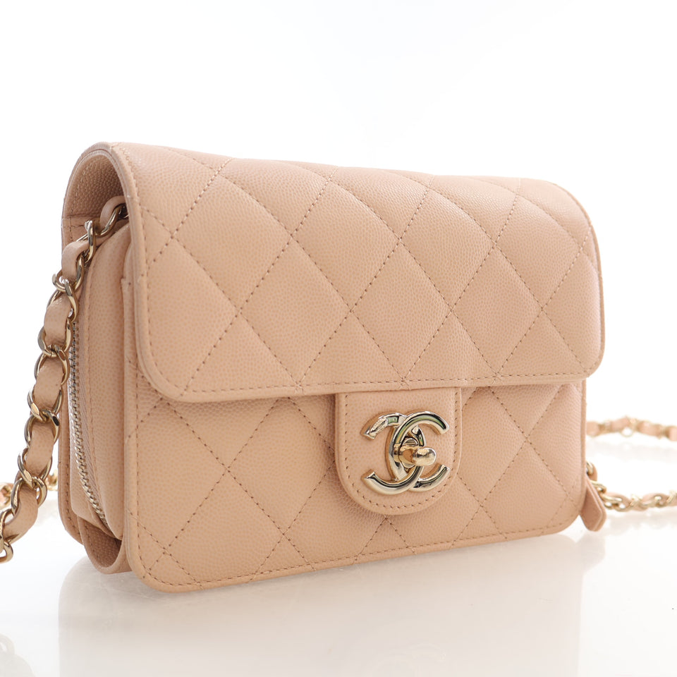 Chanel Mini Caviar Like a Wallet Flap Bag