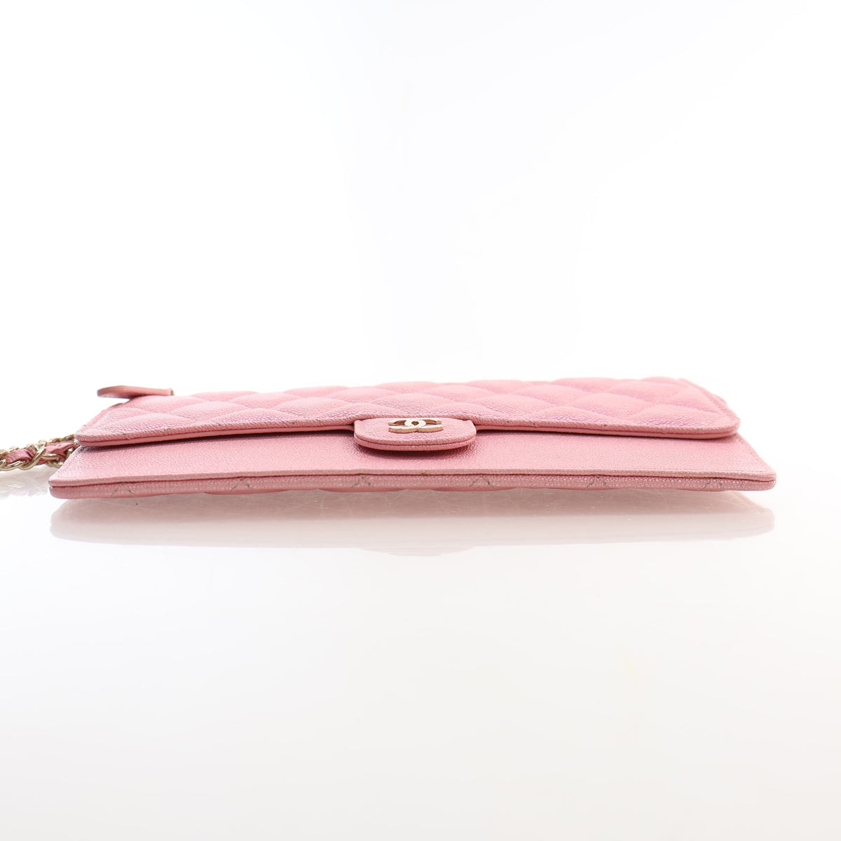 Pre-Owned Chanel Caviar Leather Pouch, side profile, photo 9 of 19