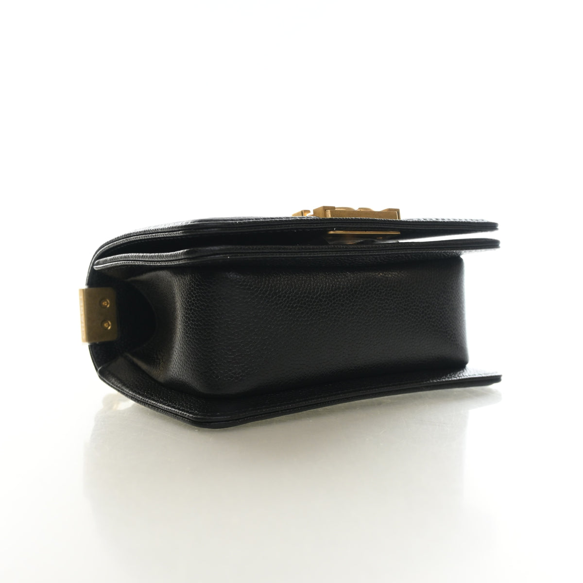 Pre-Owned Chanel Boy Bag Mini Caviar Leather, side profile