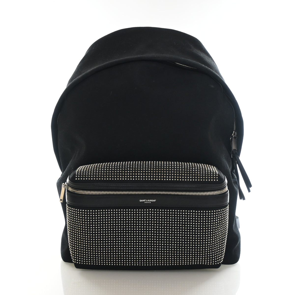 Saint Laurent Mixed Fibers Studded Backpack, photo 1 of 14