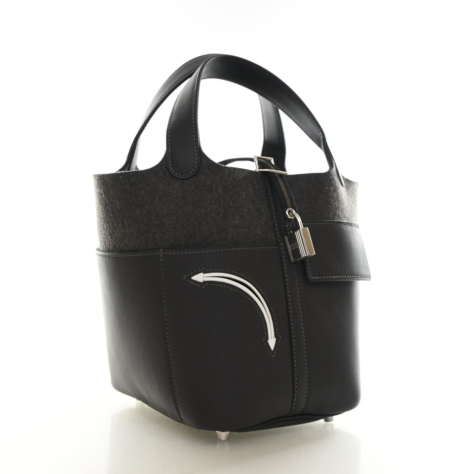 Hermes Dark Chocolate Swift Go Team Picotin 18
