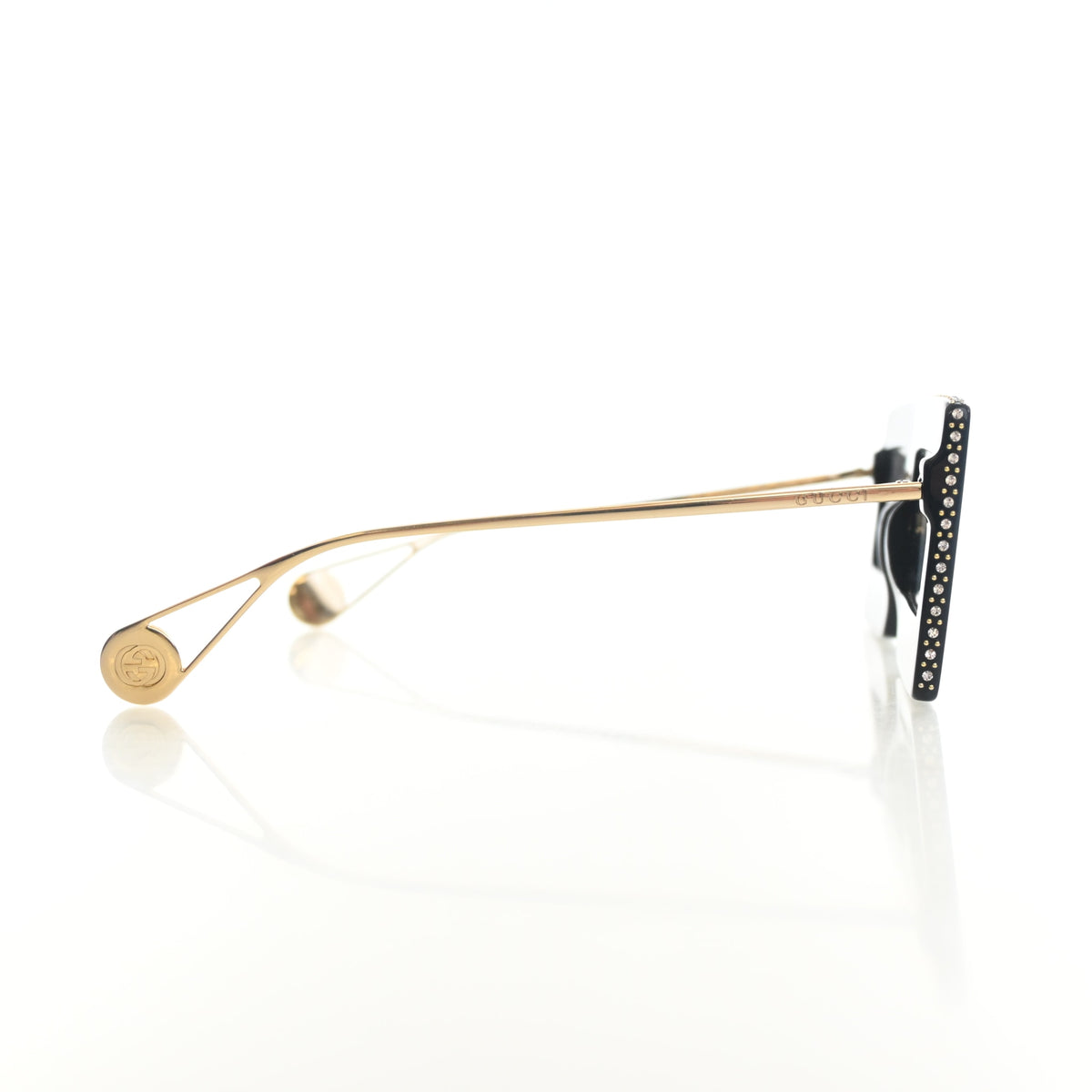 Pre-Owned Gucci Sunglasses Crystal Mask Hollywood Forever, side profile