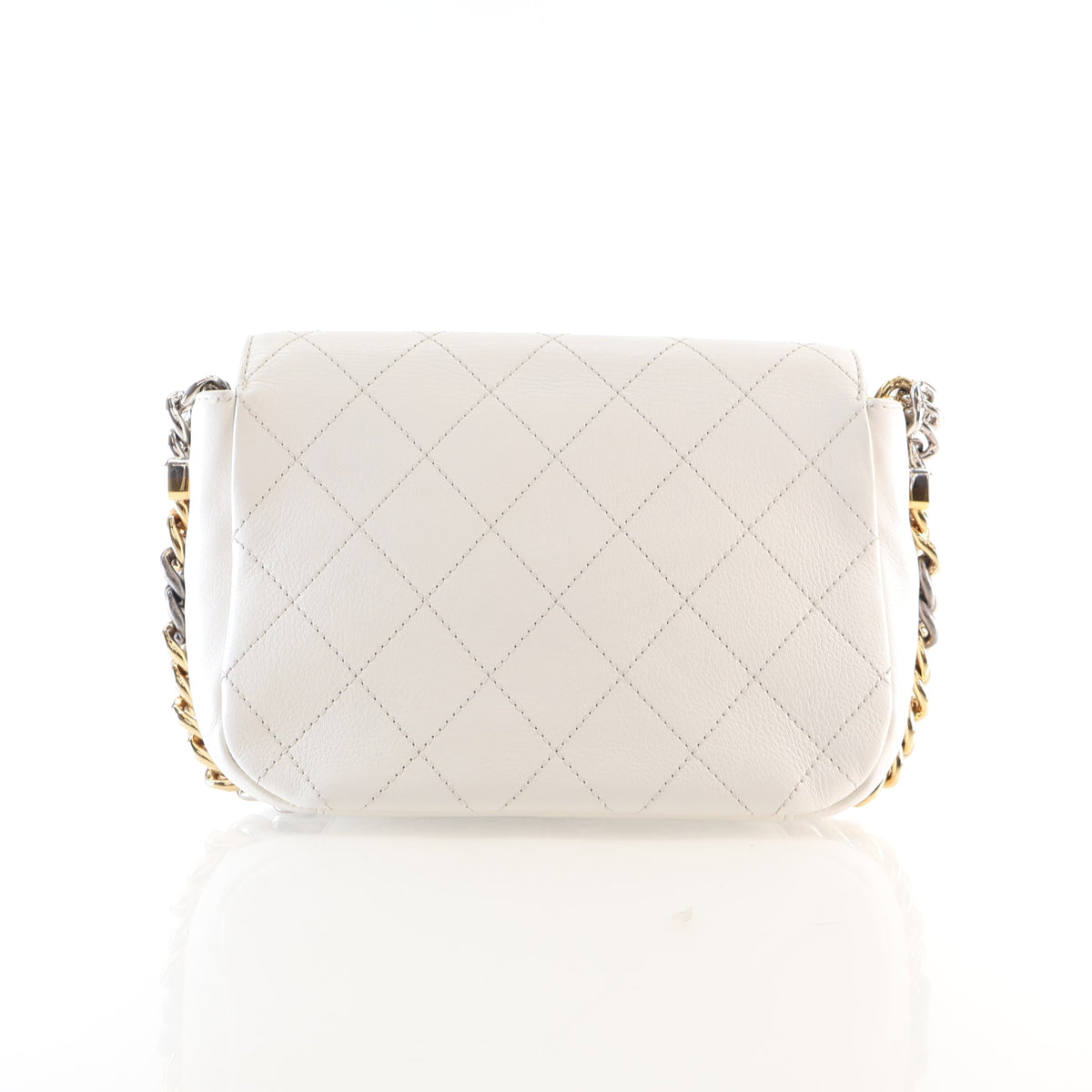 Pre-Owned Chanel Flap Bag Calfskin CC, back view, photo 11 of 18
