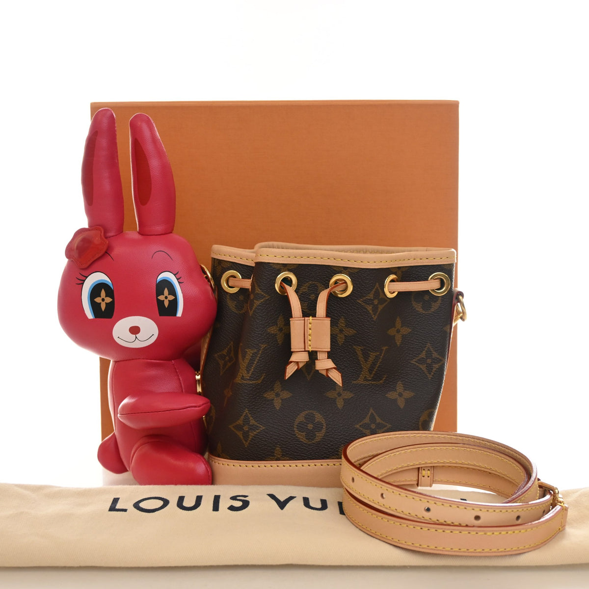 Pre-Owned Louis Vuitton Nano X Sun Yitian Monogram Animogram Noe, with included accessories