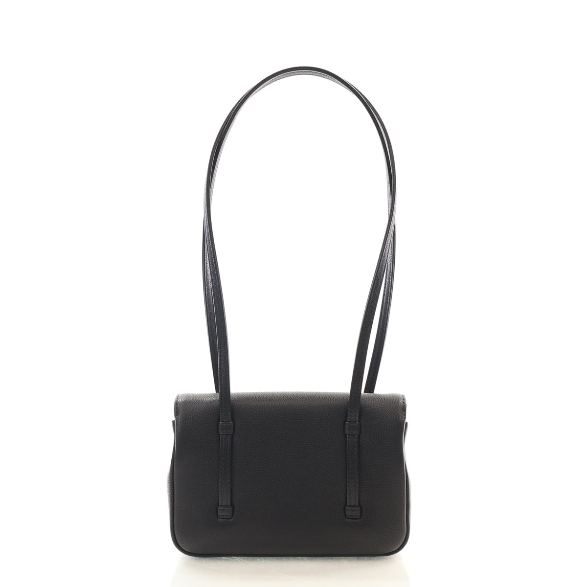 Pre-Owned Chanel Flap Bag Mini Caviar Leather Preppy Coco, back view