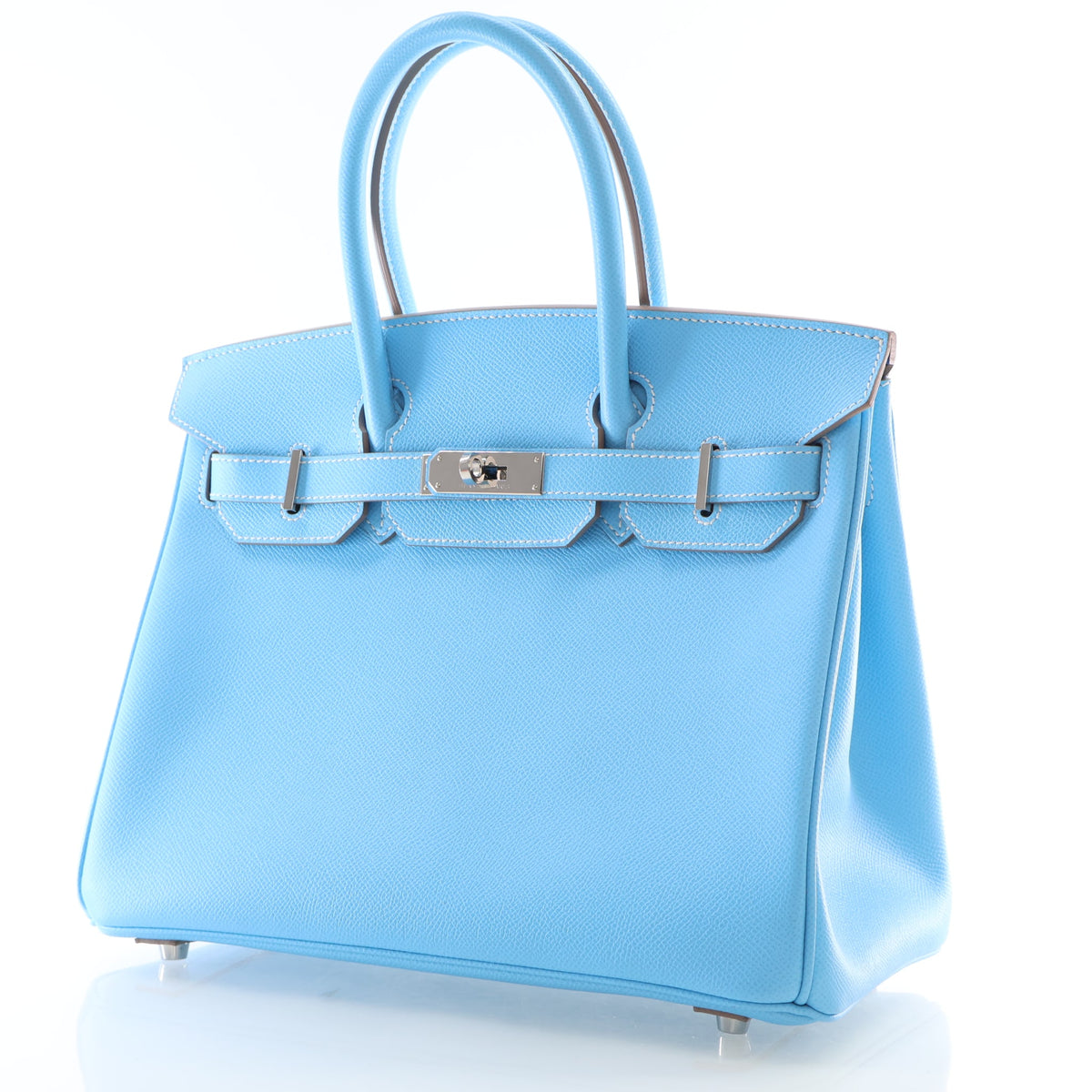 Pre-Owned Hermès Birkin 30 Celeste Epsom Leather Verso, three-quarter view, photo 3 of 16