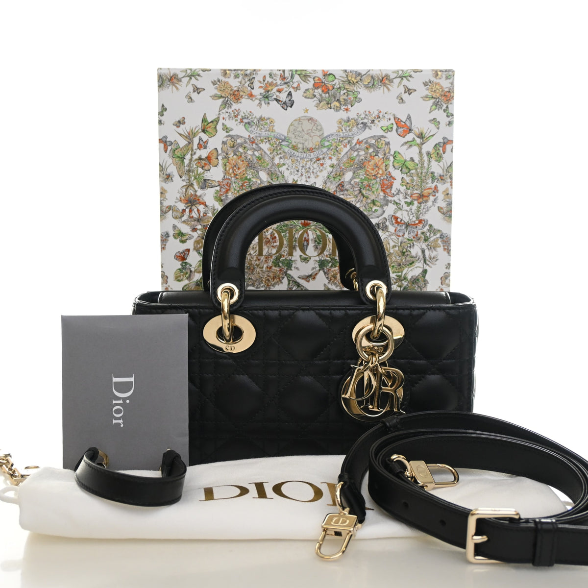 Pre-Owned Christian Dior Small Lambskin Lady D-joy, front view, photo 14 of 14