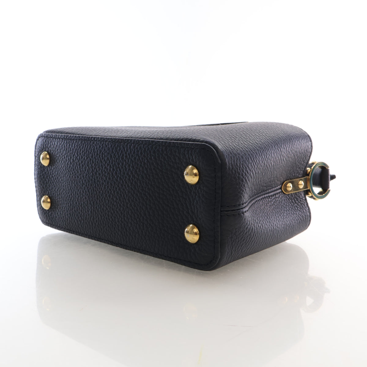 Pre-Owned Louis Vuitton Mini Taurillon Capucines, base and feet view, photo 8 of 17