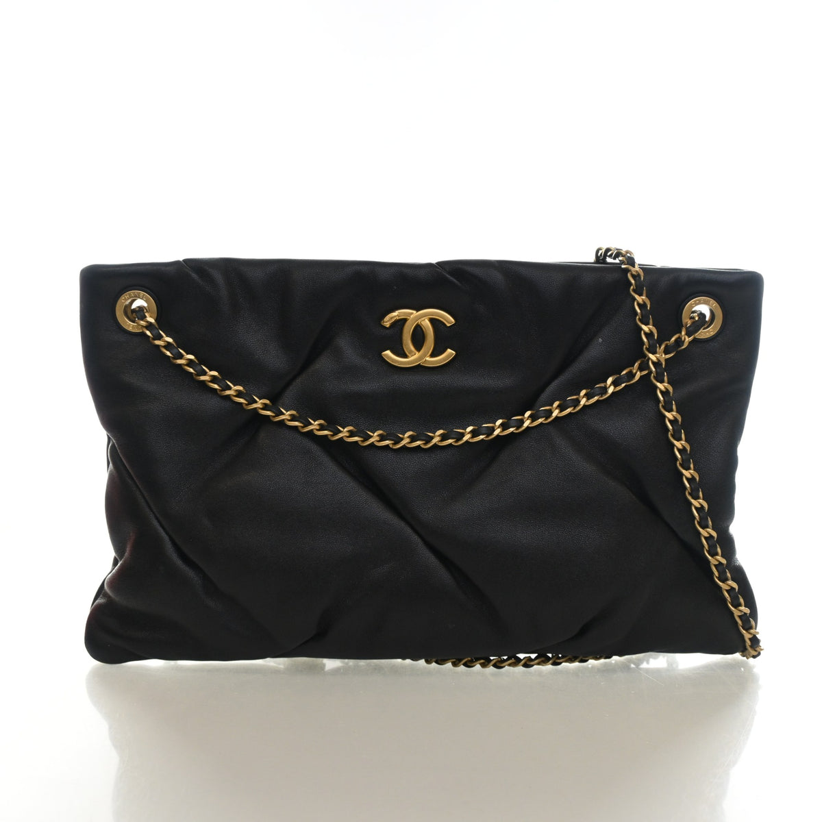 Chanel Large Lambskin Pouch With Chain, photo 1 of 14