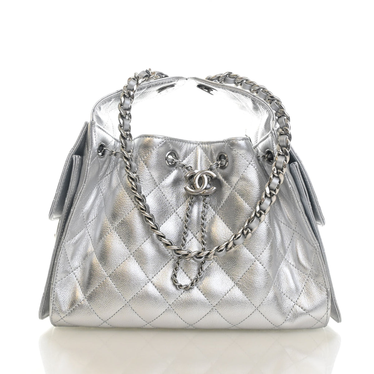 Pre-Owned Chanel Hobo Small Caviar Leather 25, front view, photo 1 of 14