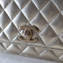 Chanel Calfskin Metallic CC...