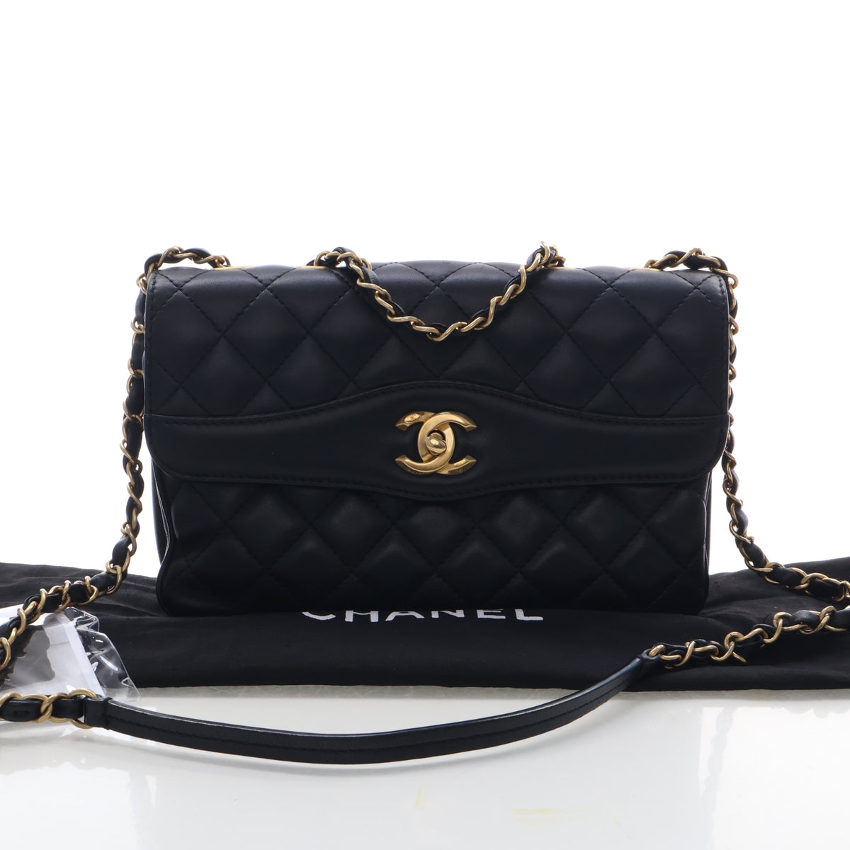 Pre-Owned Chanel Flap Bag Medium Calfskin CC, front view, photo 18 of 18