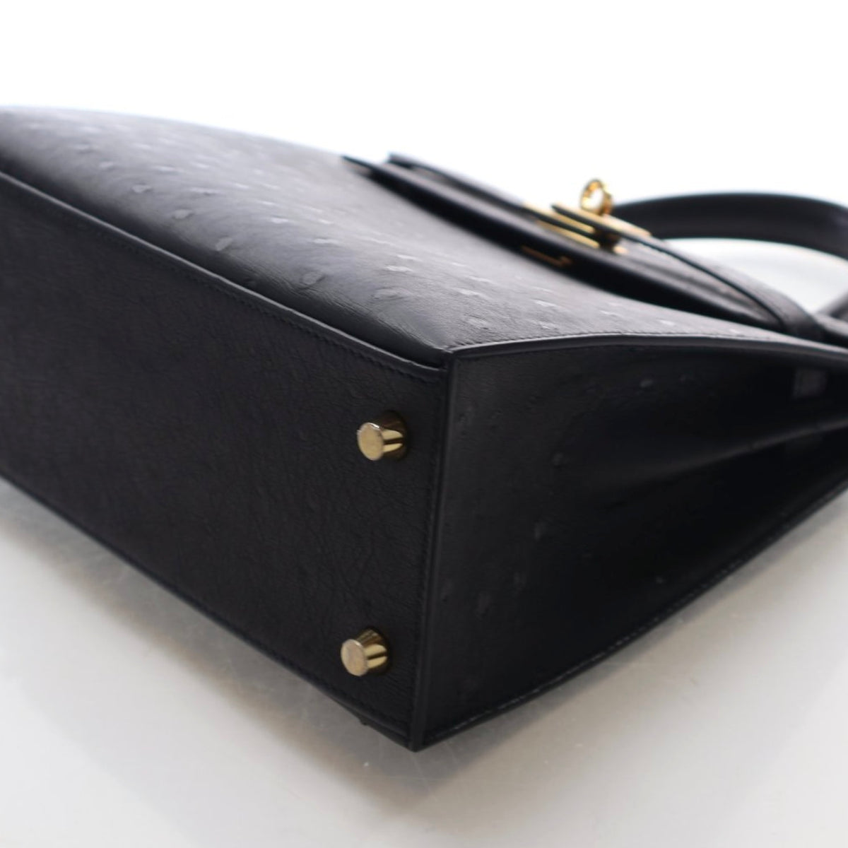 Hermes Noir Ostrich Sellier Kelly 25, photo 8 of 18