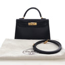 Hermes Noir Box Calf Mini K...